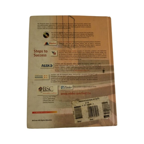 Statistical Techniques in Business And Economics- Lind, 9780073030227, hardcover - Picture 4 of 12